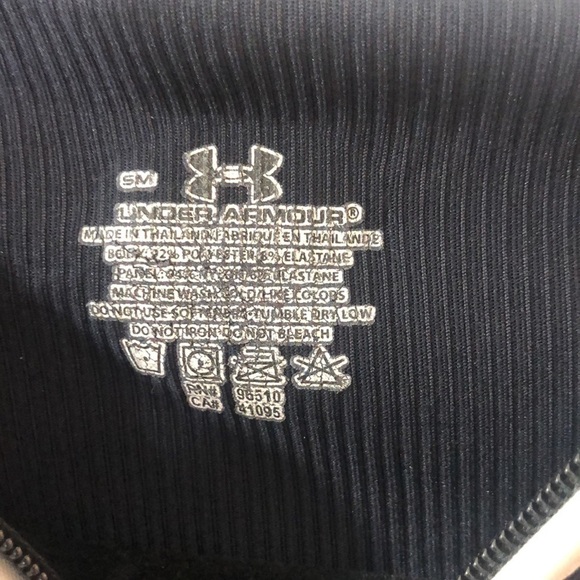 UNDER Armour zipup Hoodie, black and white, Small - Picture 3 of 4